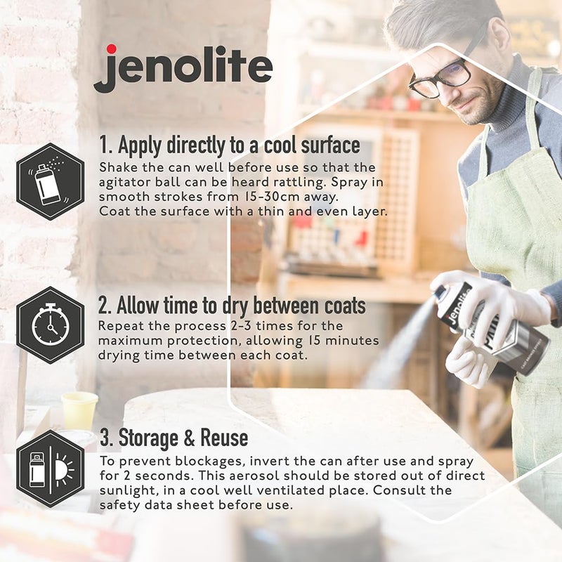 JENOLITE طلاء بخاخ جينوليت بتأثير الزهر | حديد | يخلق مظهرًا وملمسًا للحديد الزهر الحقيقي على معظم الأسطح | 400 مل (13.5 أونصة سائلة) - Image 3